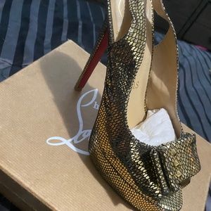 Gold and Black Christian Louboutin heels
